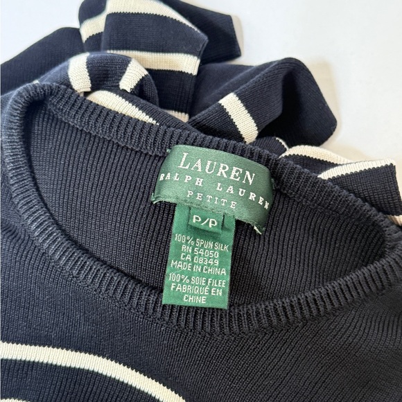 Lauren Ralph Lauren Navy Striped Sweater - Picture 5 of 5